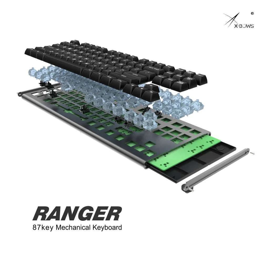 xbows Ranger Mechanical keyboard 87 key 80% rgb type c hot swappable