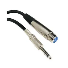 XLR Female to 1/4 Inch TRS/Stereo Male Audio Cable, 6 foot